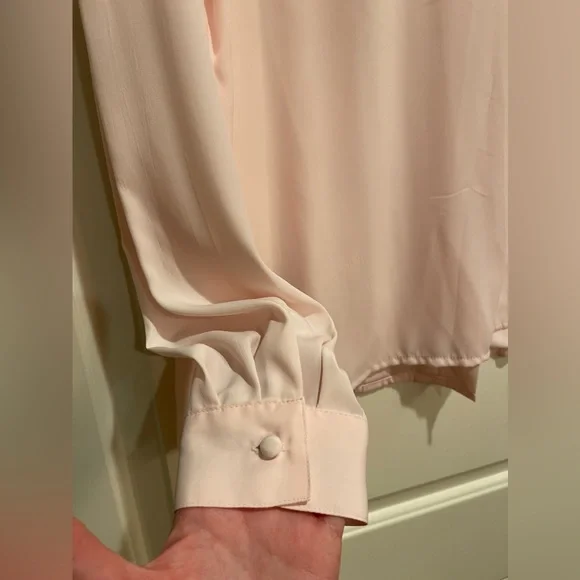 Vintage Soft Pink Blouse Size 16 - Picture 9 of 10